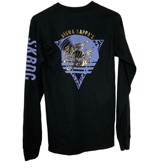 Sigma Kappa | Black Long Sleeve Tee | Custom Best Dance Crew | Size SP | Vintage - Picture 3 of 5